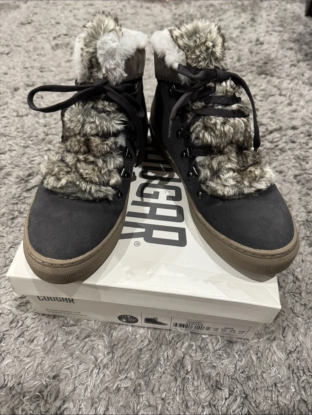 Women's Faux-Fur Trim Winter Ankle Boots